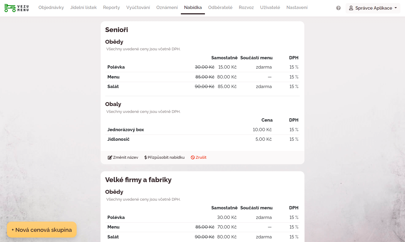 Individuální nabídky pro důchodce i fabriky